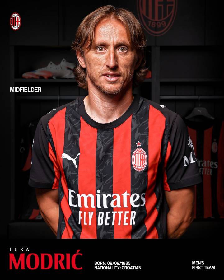 官方公告！ 39歲的莫德里克（Modric）穿著14號球衣加入AC Milan 成為自由球員